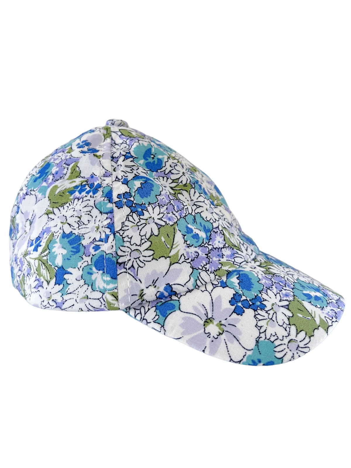 Kids Baseball Hat, Iris Floral - Image 2