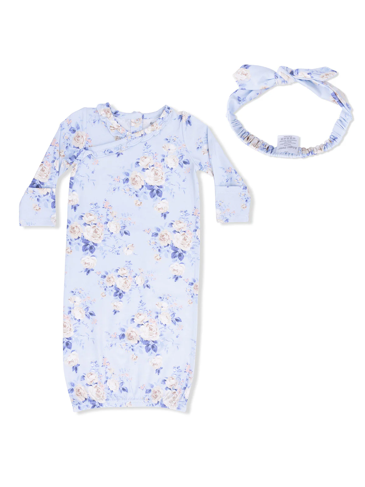 Kimono Gown & Knot Headband, Ashley Rose Floral