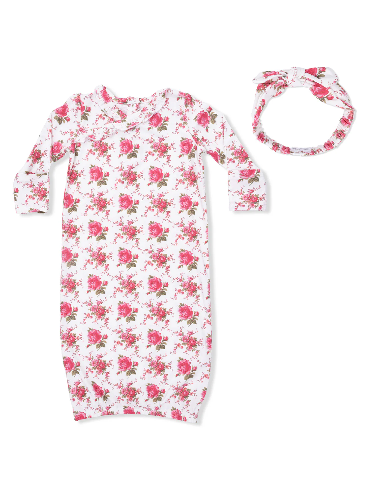Kimono Gown & Knot Headband, Elegant Roses