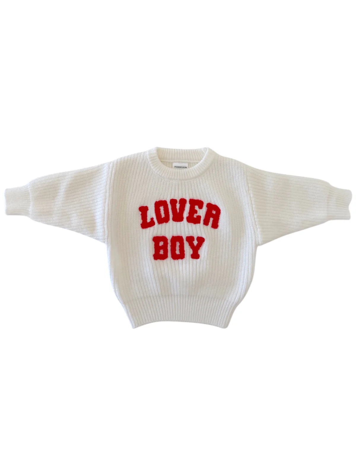 Knit Sweater, Lover Boy White - Image 3