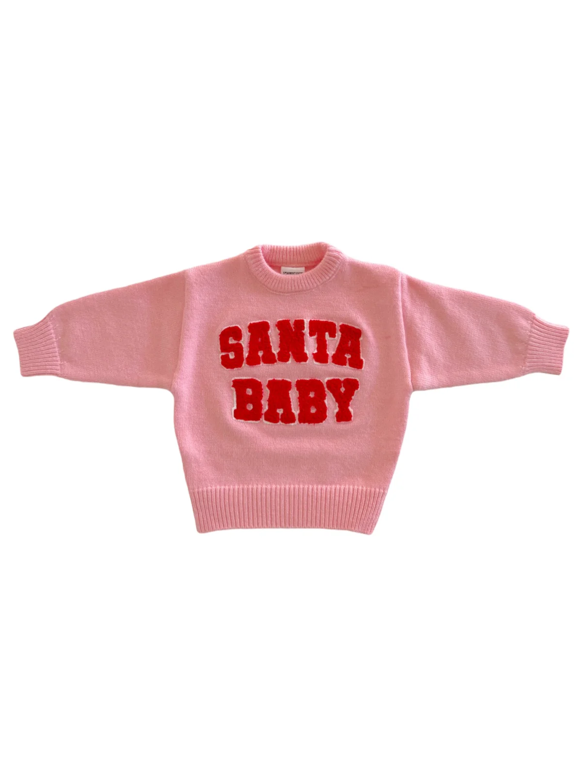 Knit Sweater, Santa Baby Pink - Image 3