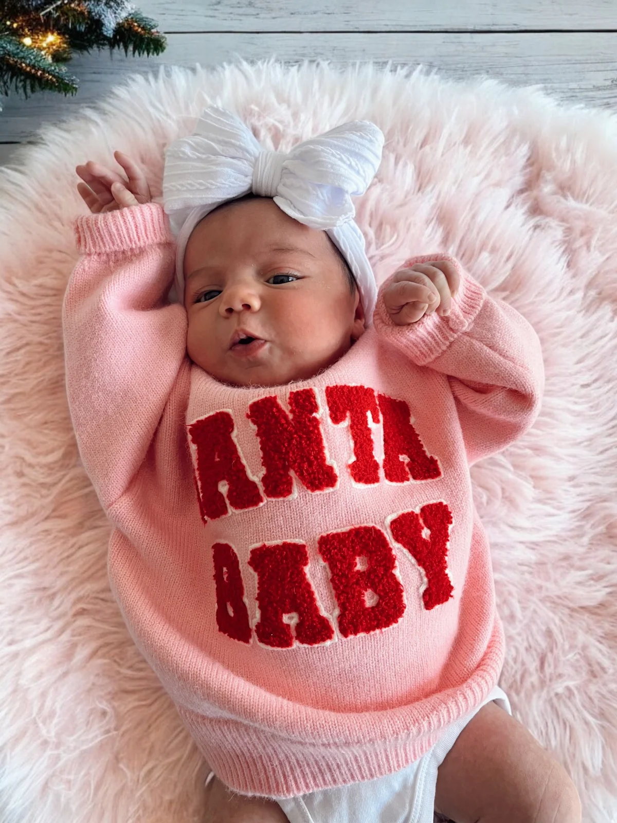 Knit Sweater, Santa Baby Pink - Image 5