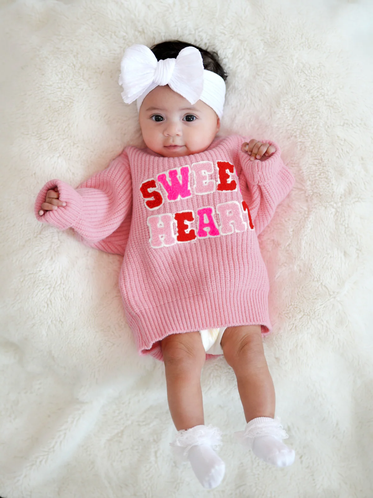 Knit Sweater, Sweetheart Pink