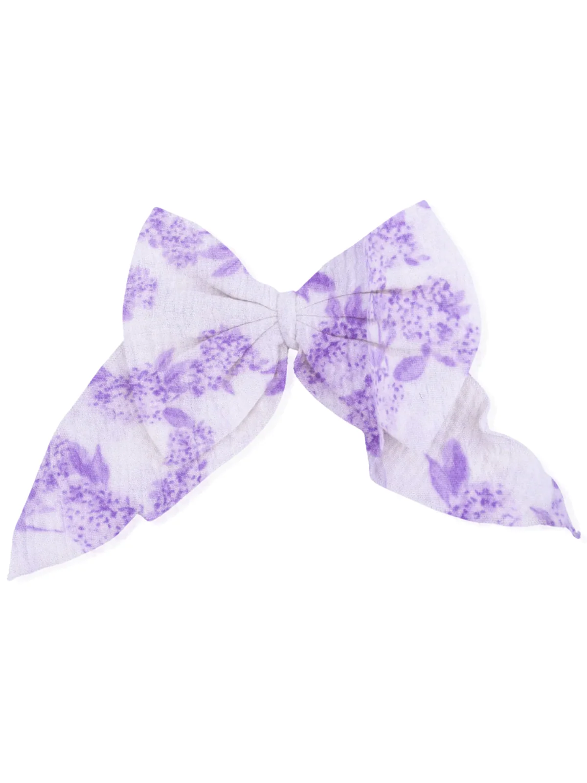 Large Bow Hair Clip, Lilac Floral