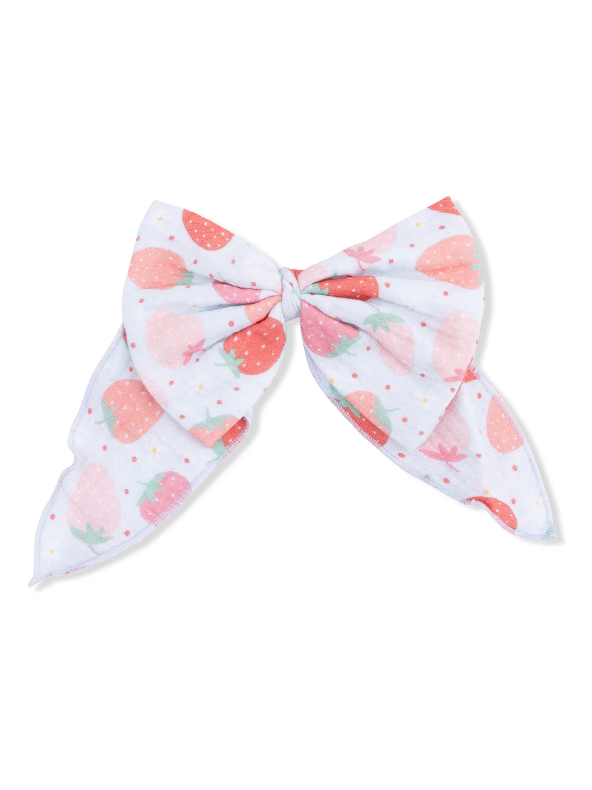 Large Bow Hair Clip, Strawberry Bliss