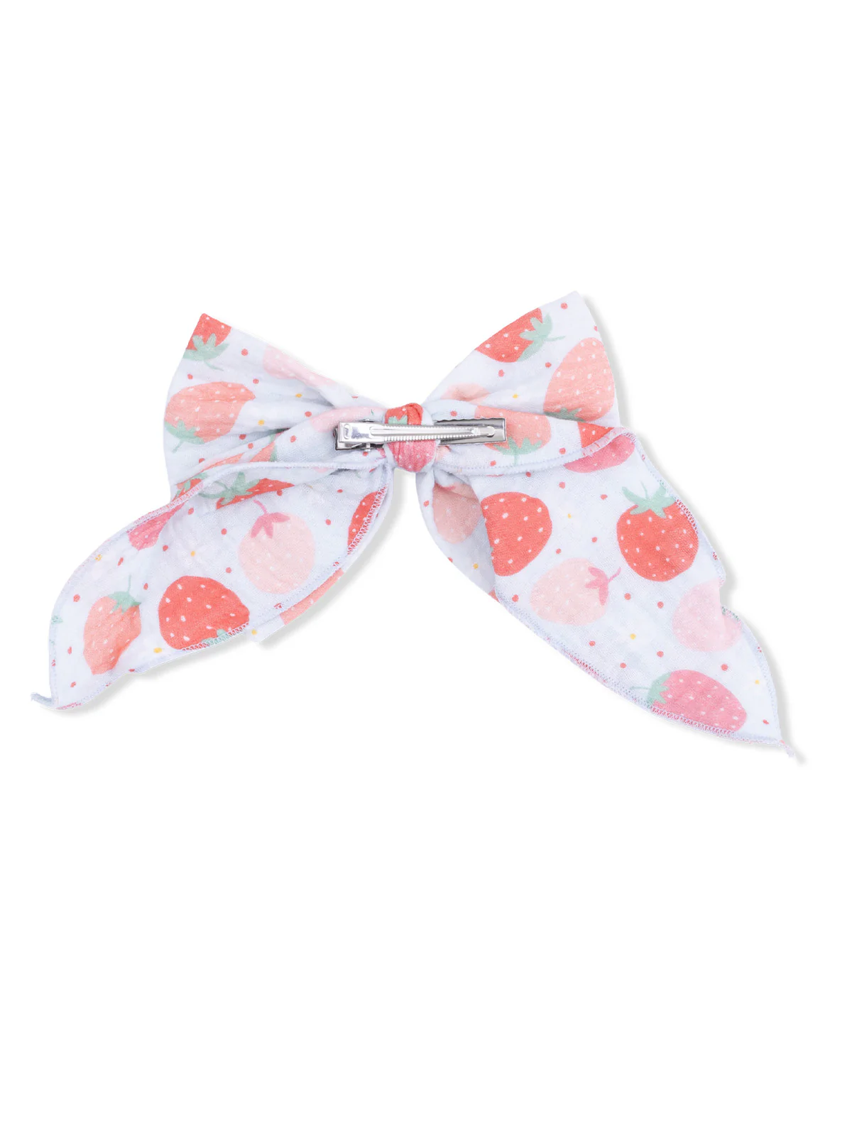 Large Bow Hair Clip, Strawberry Bliss - Image 2