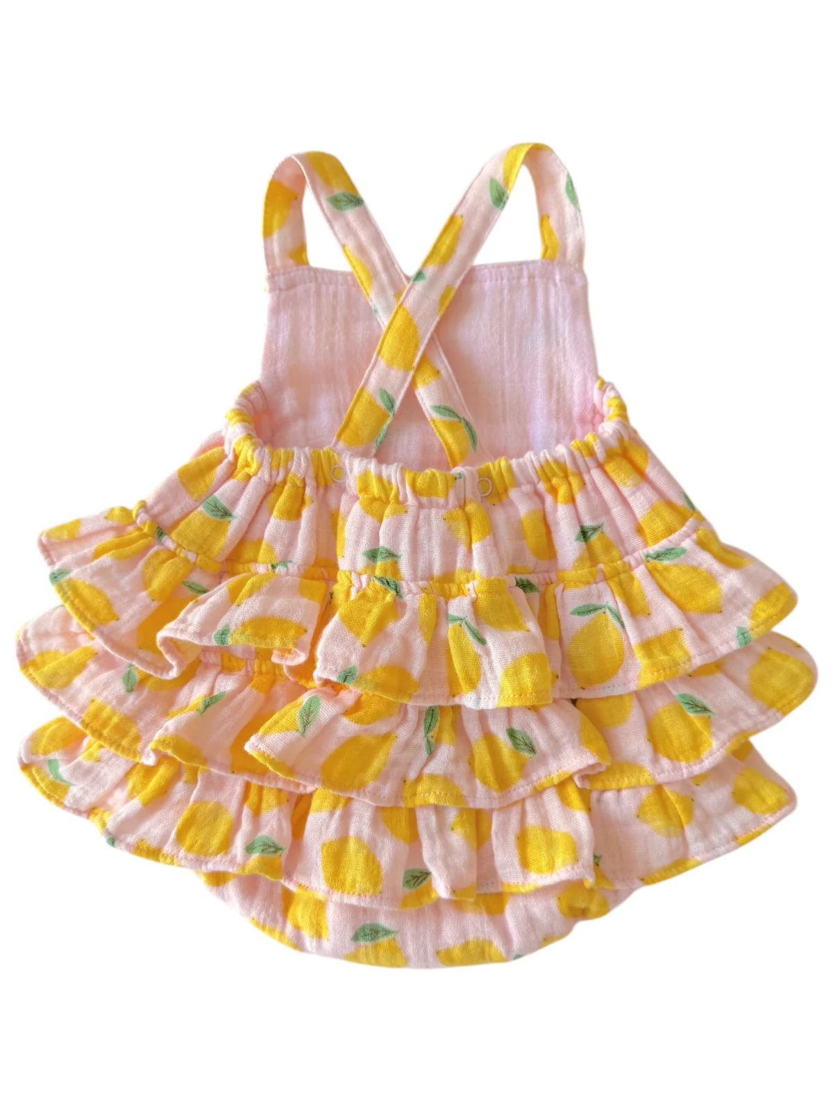 Lemon Sorbet / Muslin Ruffle Sunsuit - Image 4