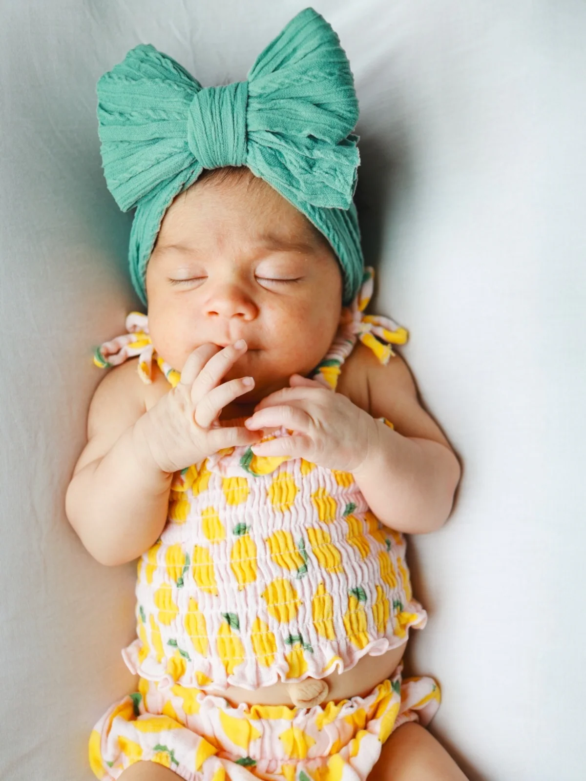 Lemon Sorbet / Muslin Smocked Ruffle Top & Bloomer - Image 3