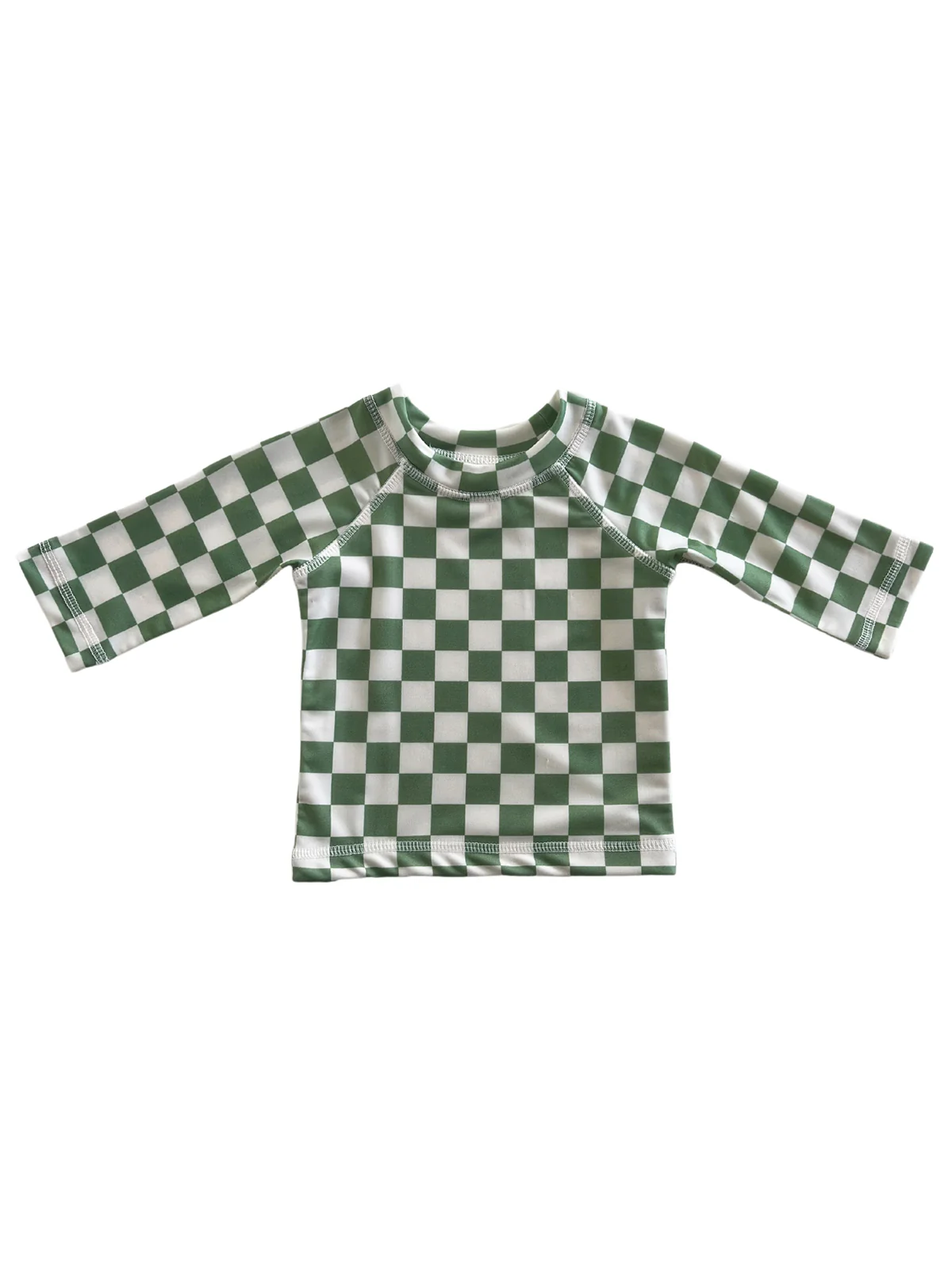 Lime Checkerboard / Maui Rashguard / UPF 50+ - Image 2