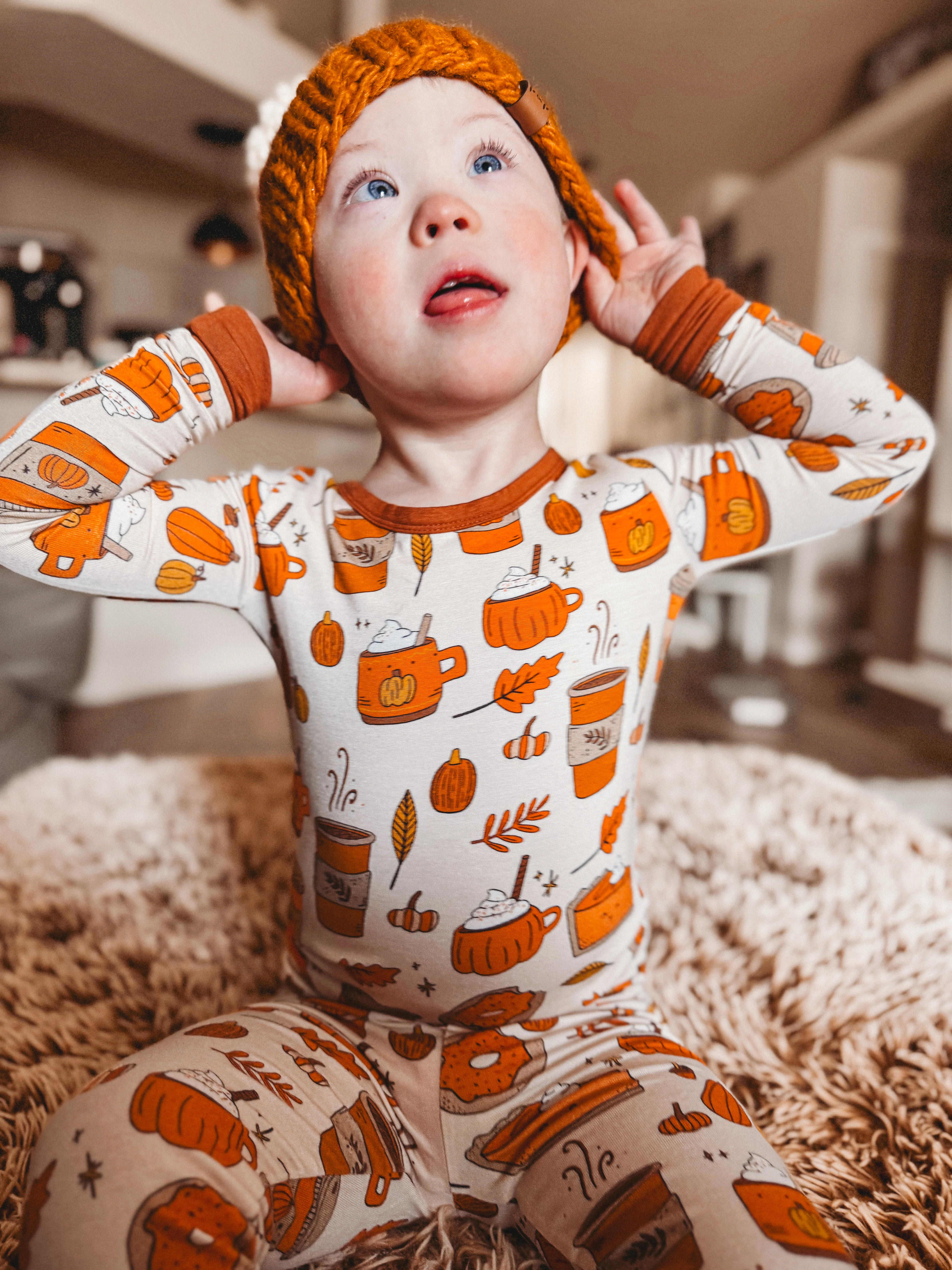 Long Sleeve 2-Piece Set, Pumpkin Spice Latte - Image 3