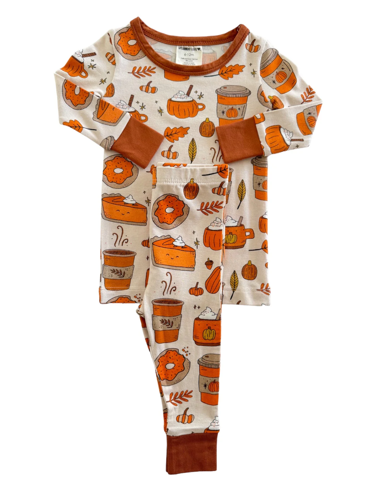 Long Sleeve 2-Piece Set, Pumpkin Spice Latte - Image 4