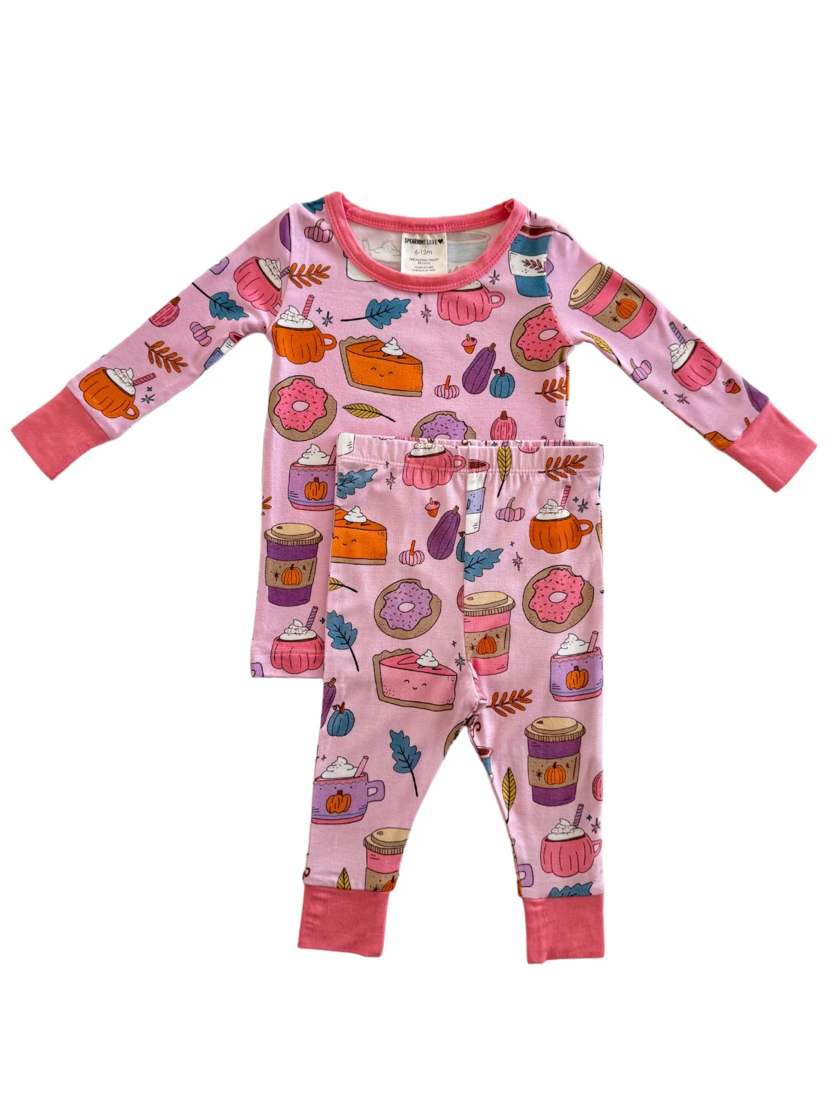 Long Sleeve 2-Piece Set, Pumpkin Spice Latte Pink - Image 2