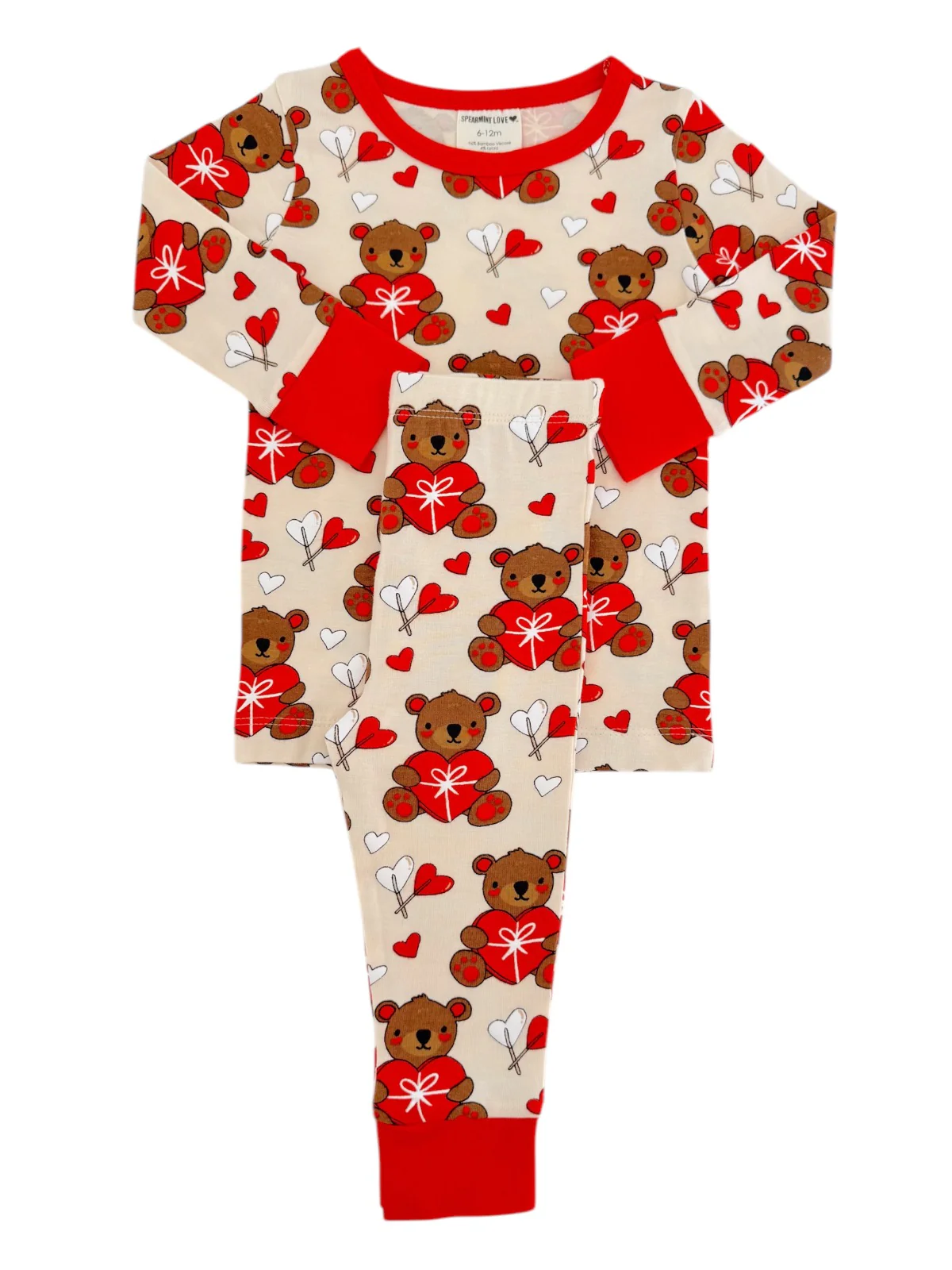 Long Sleeve 2-Piece Set, Valentine Bear - Image 2