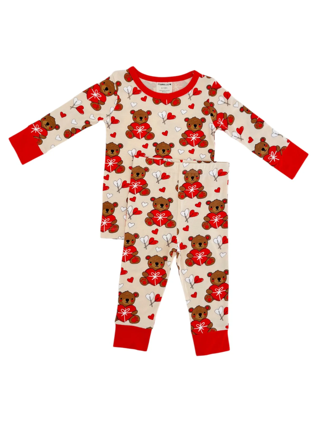 Long Sleeve 2-Piece Set, Valentine Bear - Image 3