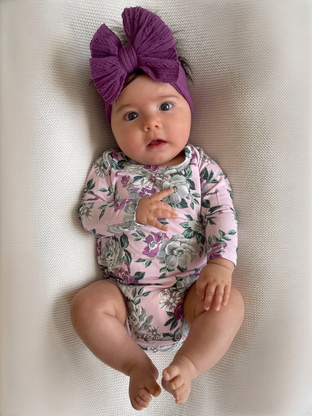 Long Sleeve Bodysuit, Blissful Blossoms
