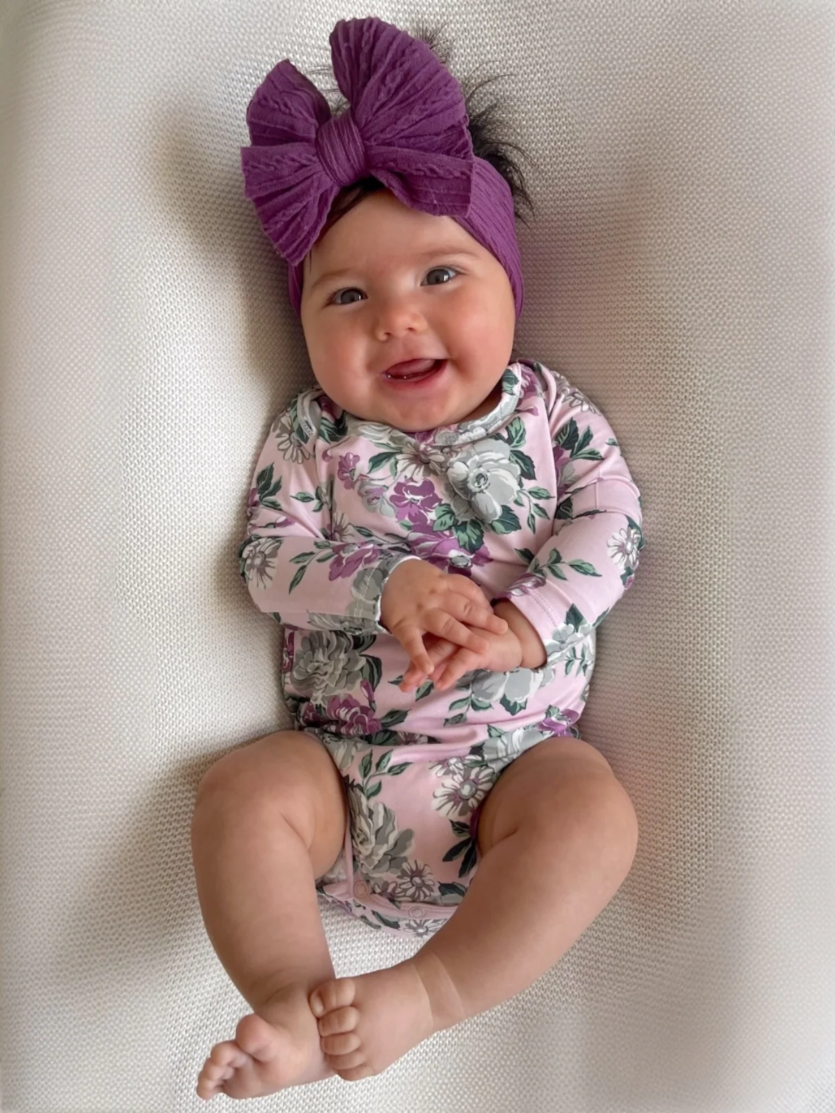 Long Sleeve Bodysuit, Blissful Blossoms - Image 3