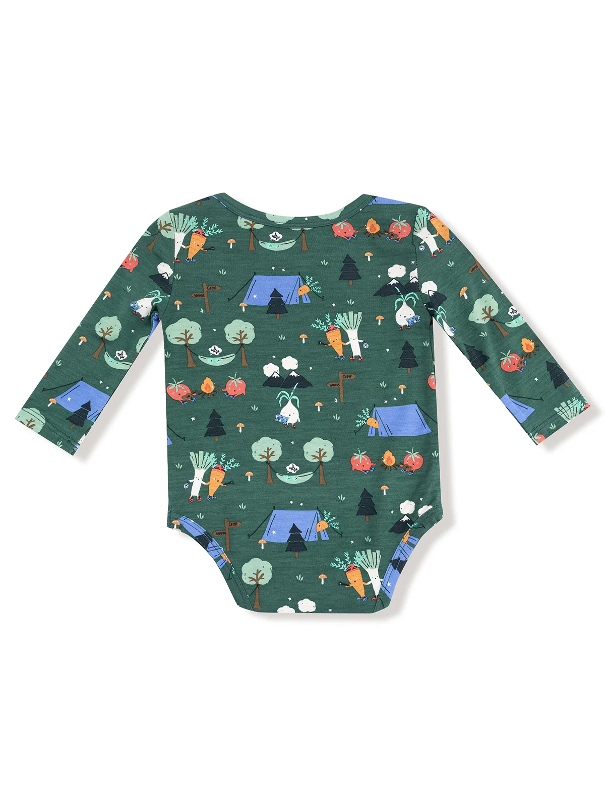 Long Sleeve Bodysuit, Camping Veggies - Image 2