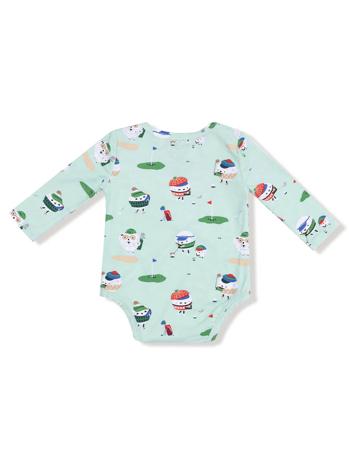 Long Sleeve Bodysuit, Golf Pros Green - Image 2