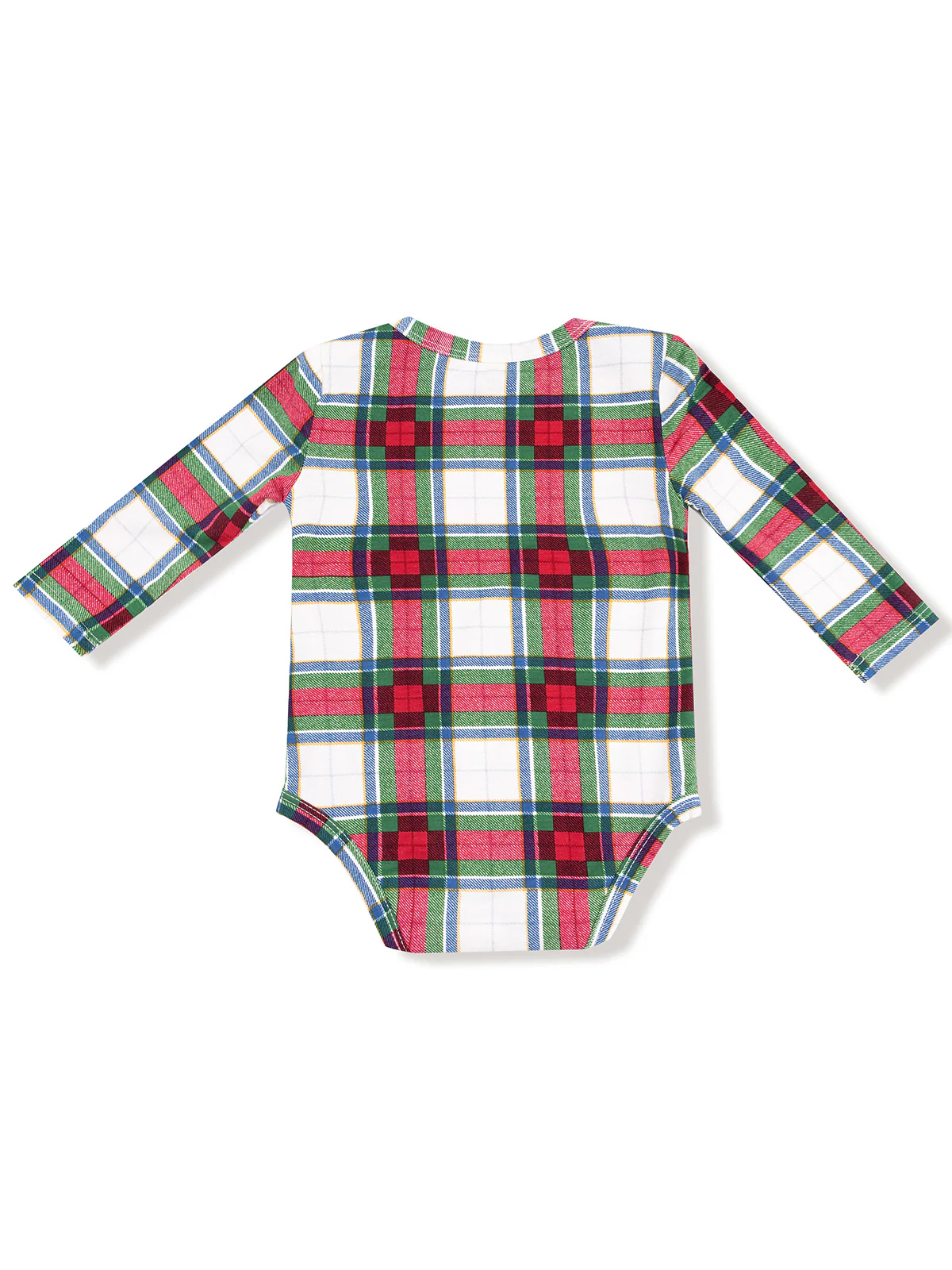 Long Sleeve Bodysuit, Holiday Plaid - Image 2