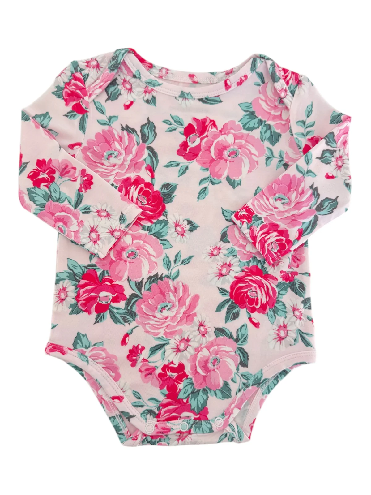 Long Sleeve Bodysuit, Pink Splendor