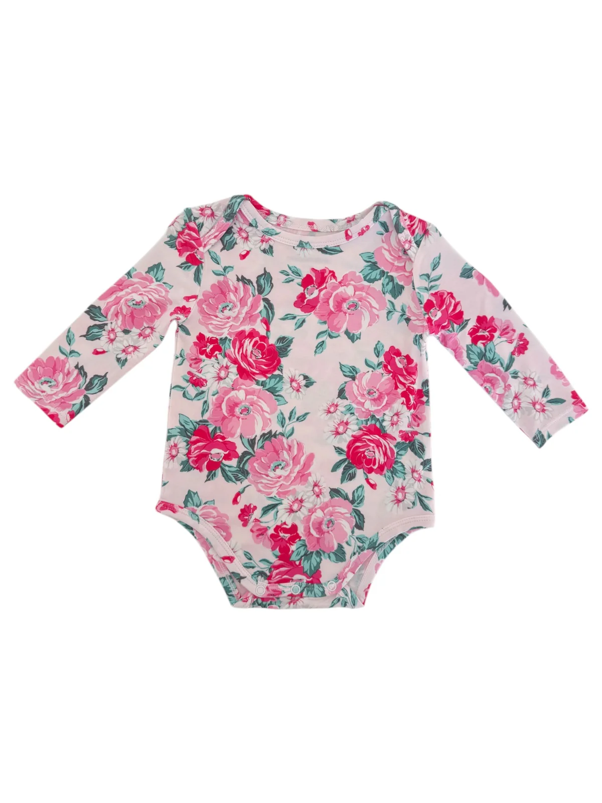 Long Sleeve Bodysuit, Pink Splendor - Image 2