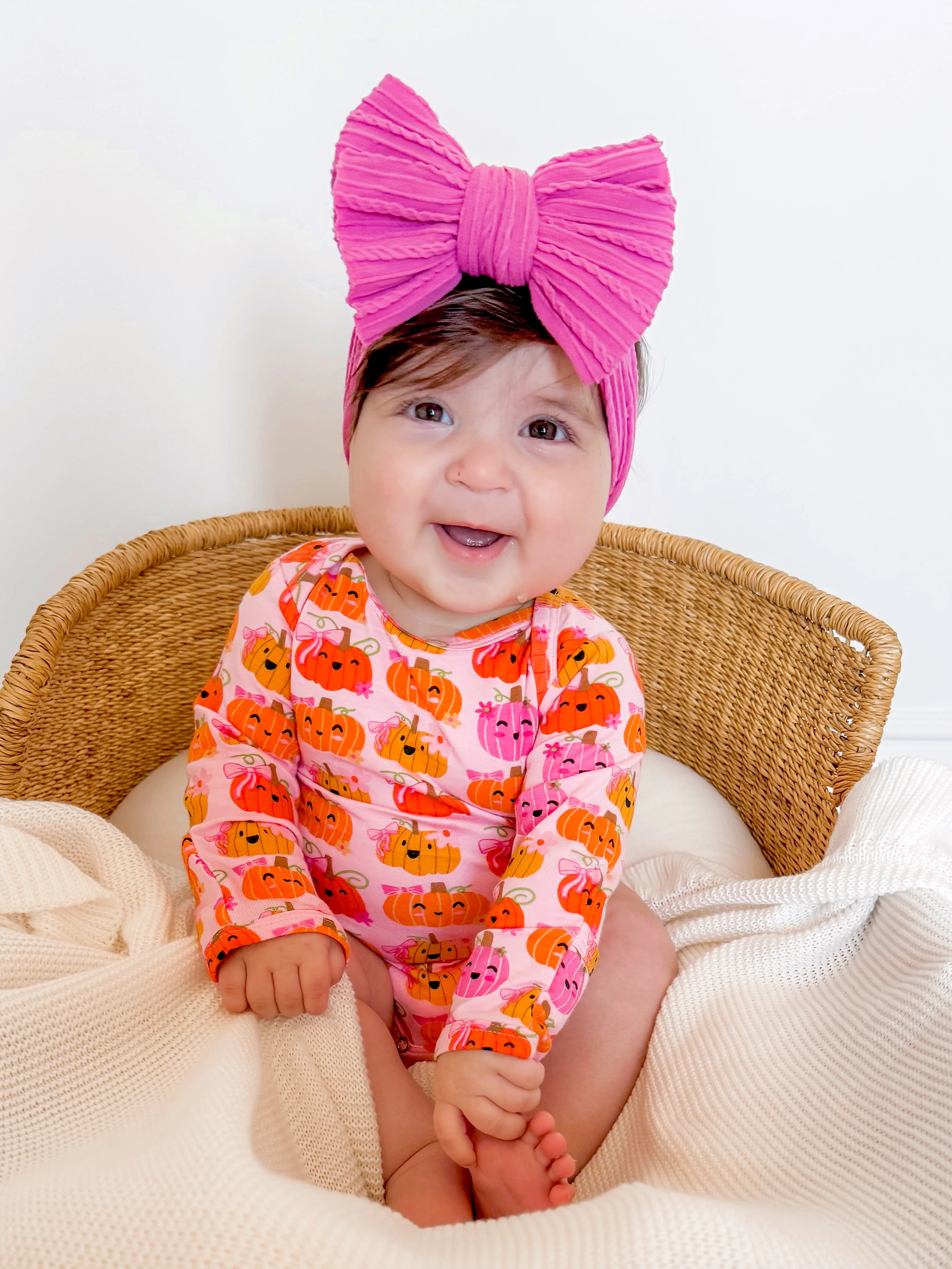 Long Sleeve Bodysuit, Pumpkin Girlies