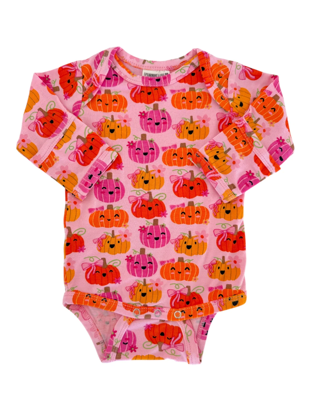 Long Sleeve Bodysuit, Pumpkin Girlies - Image 2