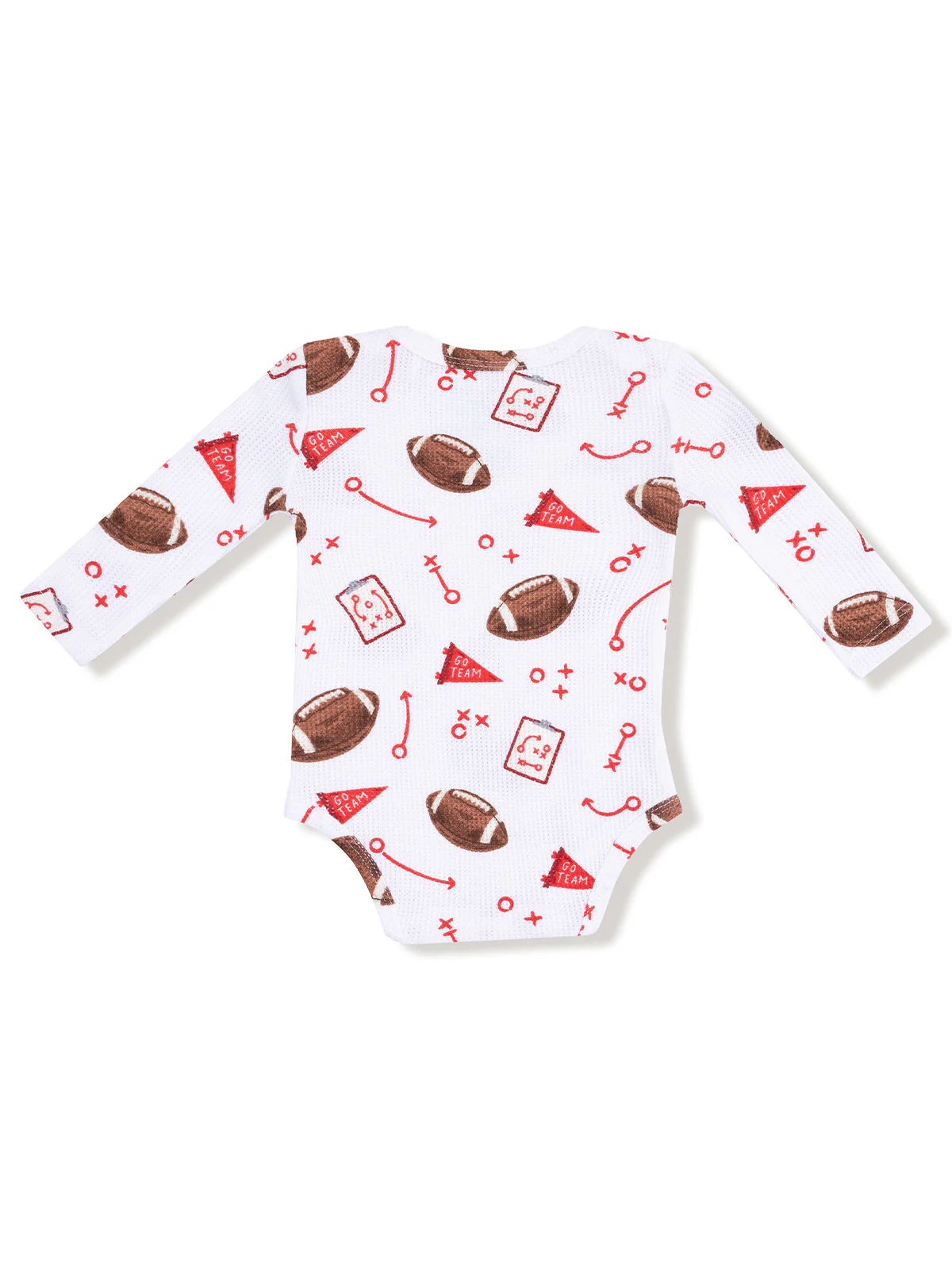 Long Sleeve Bodysuit, Touchdown Time Red - Image 2