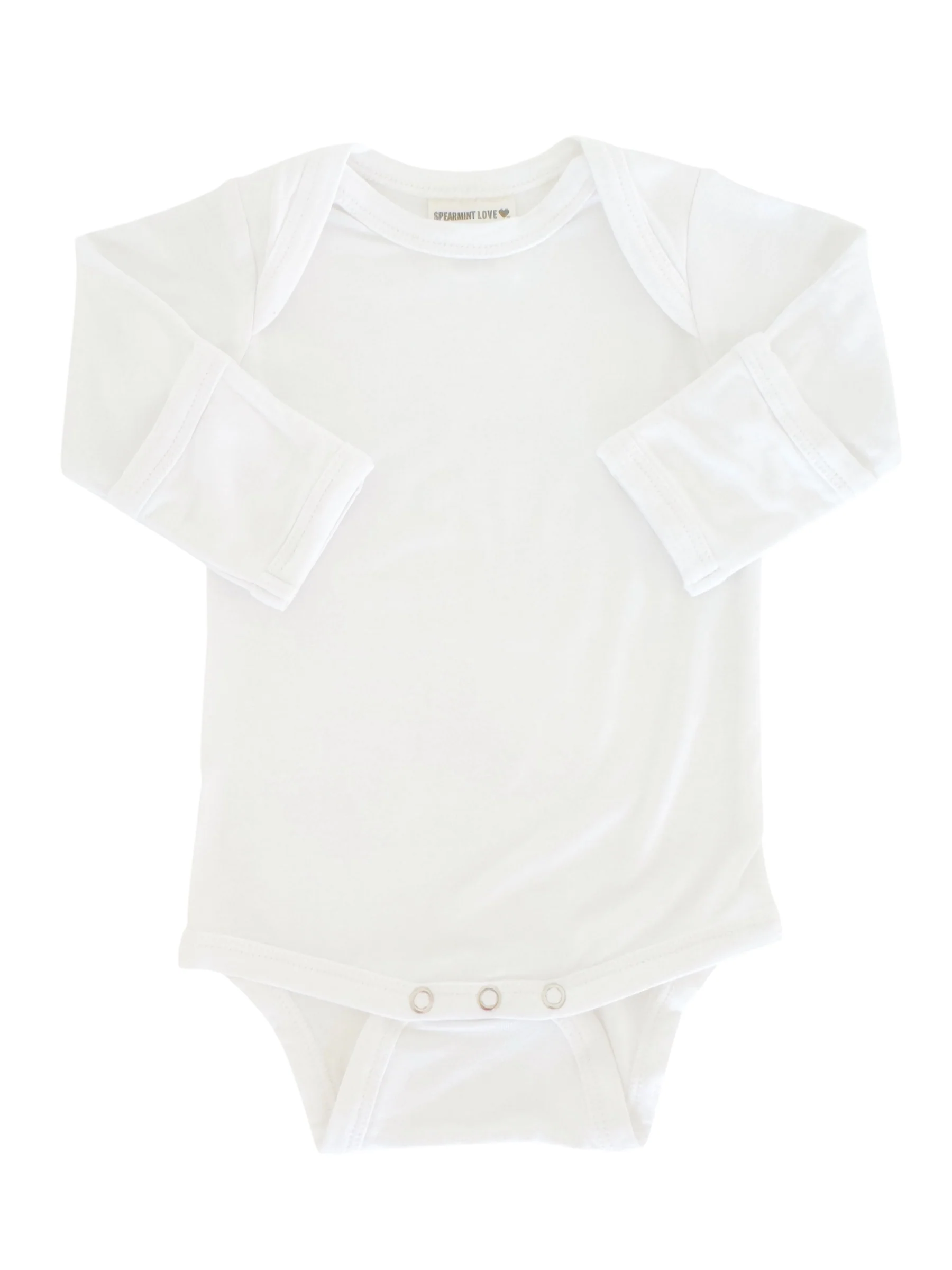 Long Sleeve Bodysuit, White