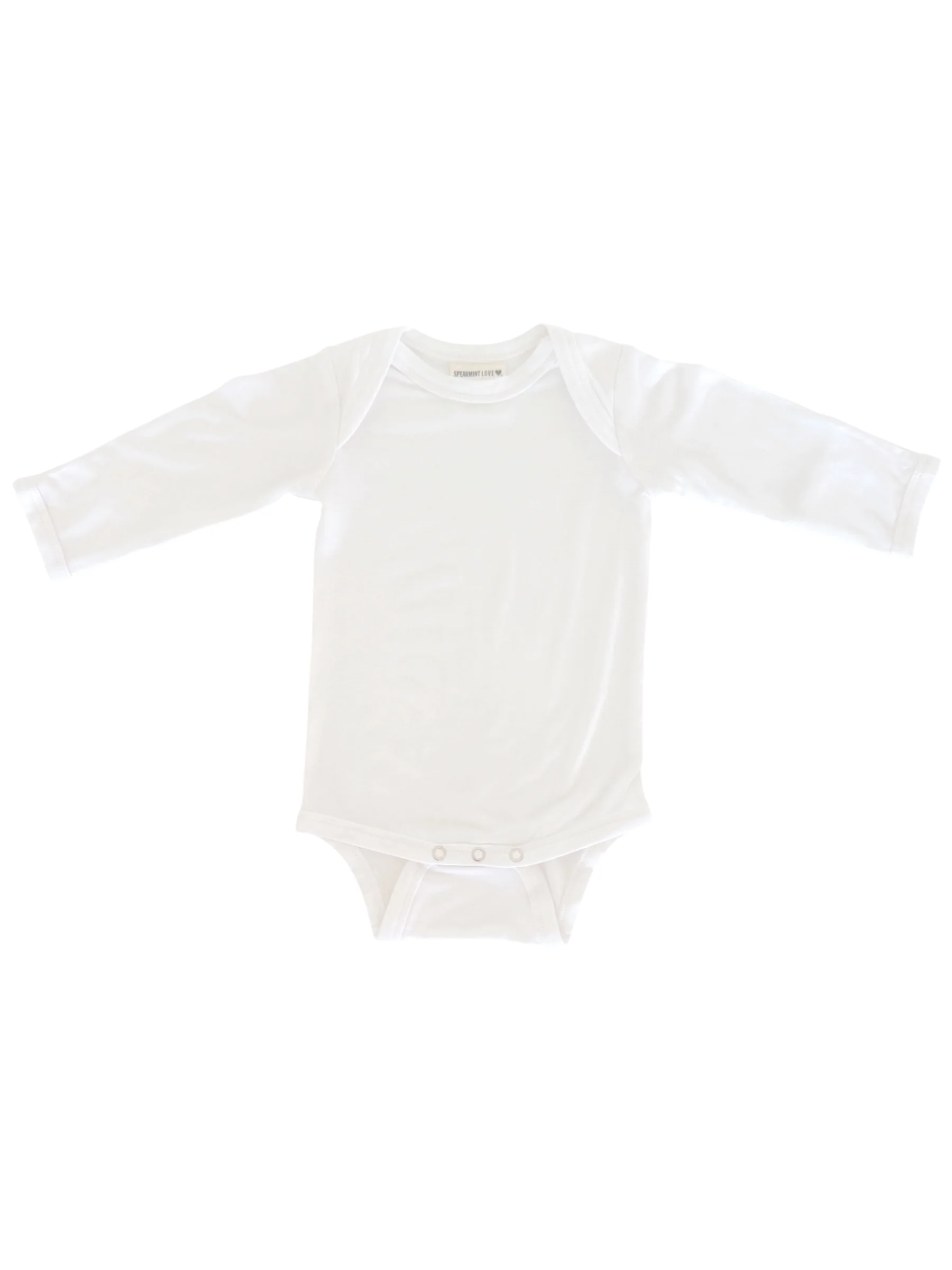 Long Sleeve Bodysuit, White - Image 2