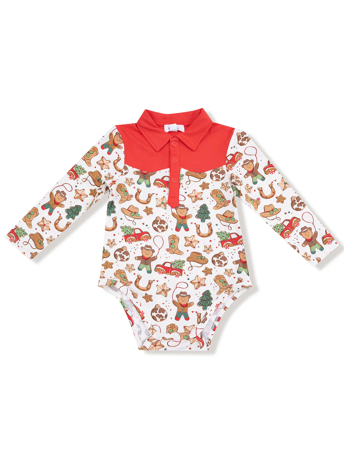 Long Sleeve Cowboy Bodysuit, Cowboy Christmas