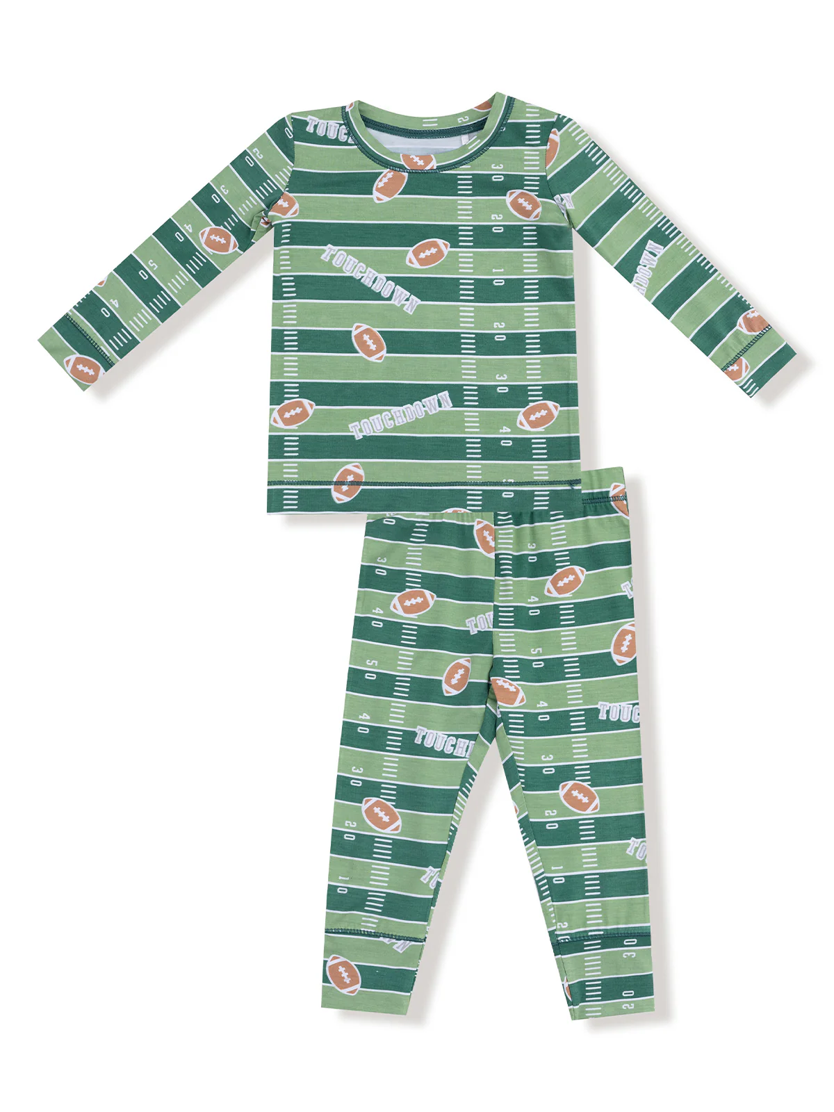 Long Sleeve Loungewear Set, Football Field Glow-in-the-Dark