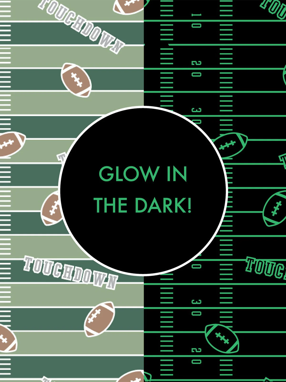 Long Sleeve Loungewear Set, Football Field Glow-in-the-Dark - Image 2