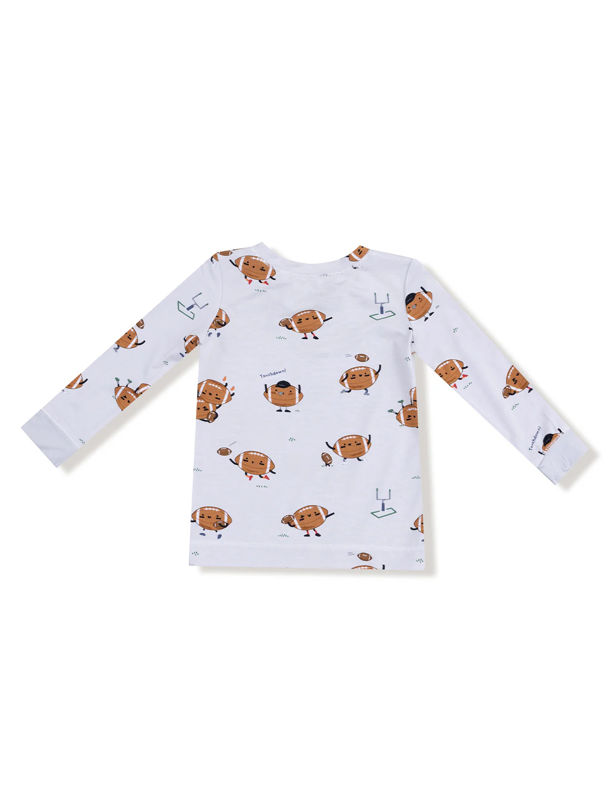 Long Sleeve Loungewear Set, Footballs Playing Football - Image 2