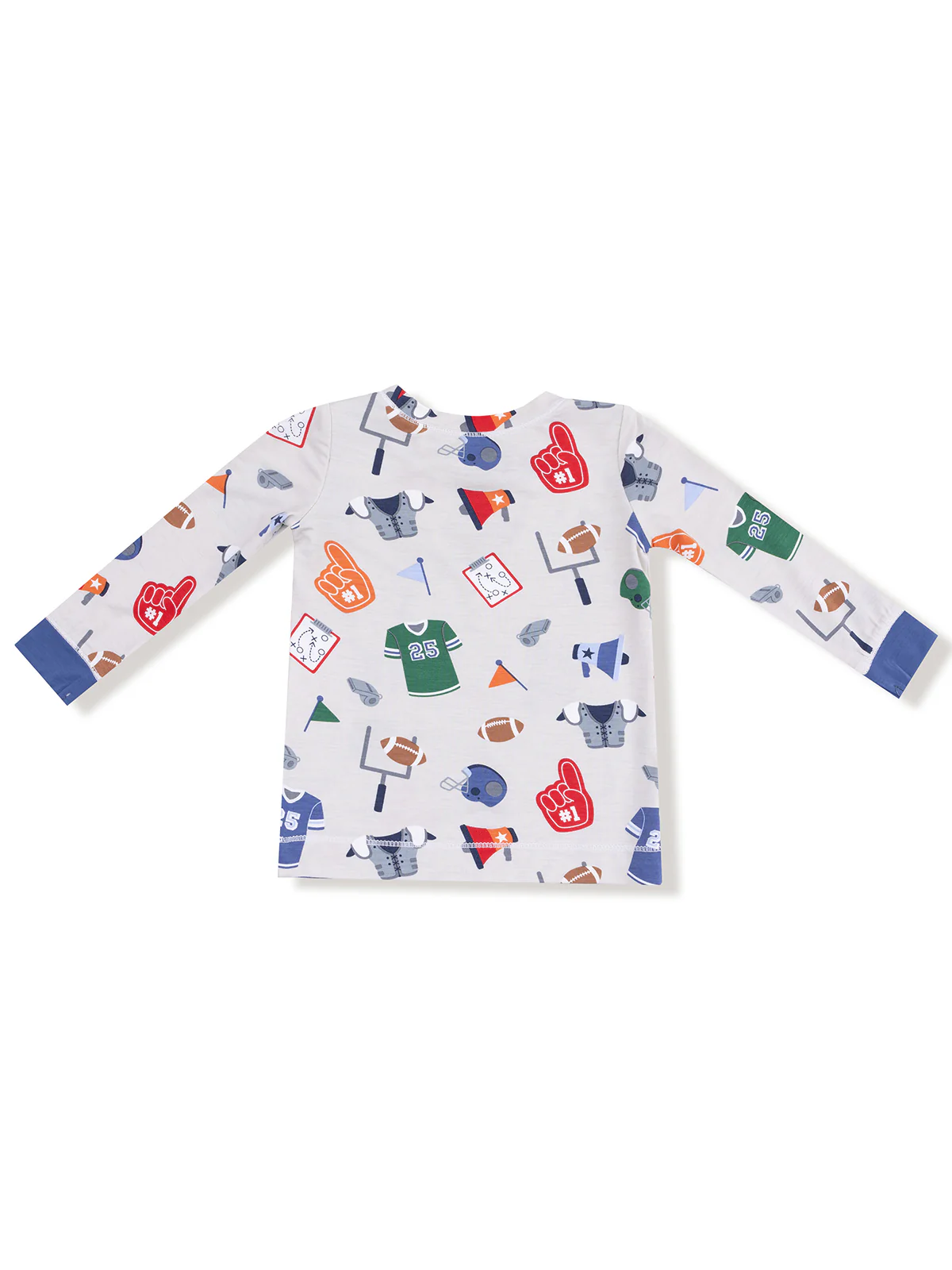 Long Sleeve Loungewear Set, Game Day Grey - Image 2