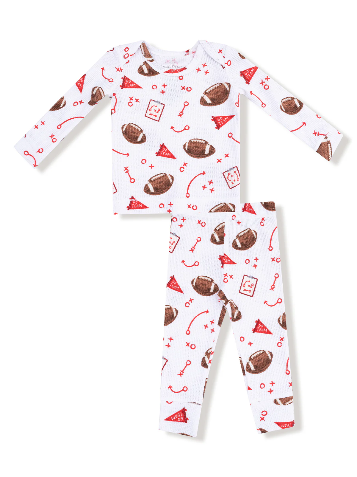Long Sleeve Loungewear Set, Touchdown Time Red