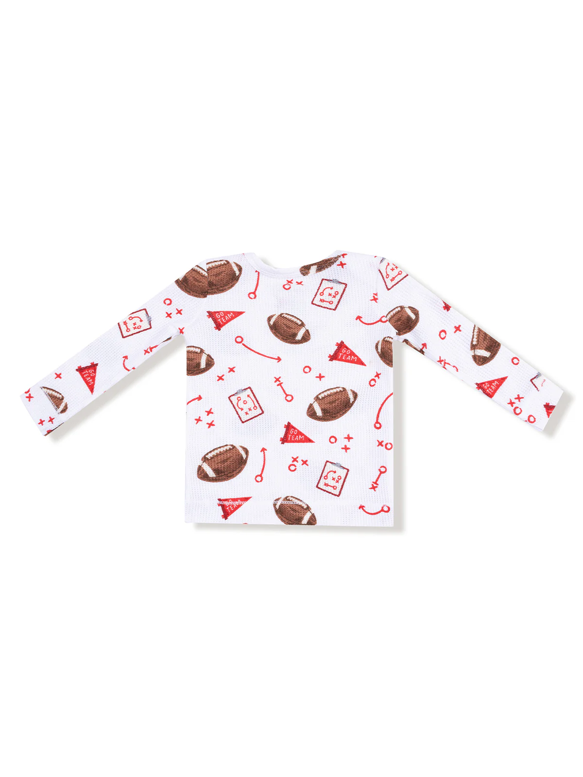 Long Sleeve Loungewear Set, Touchdown Time Red - Image 2