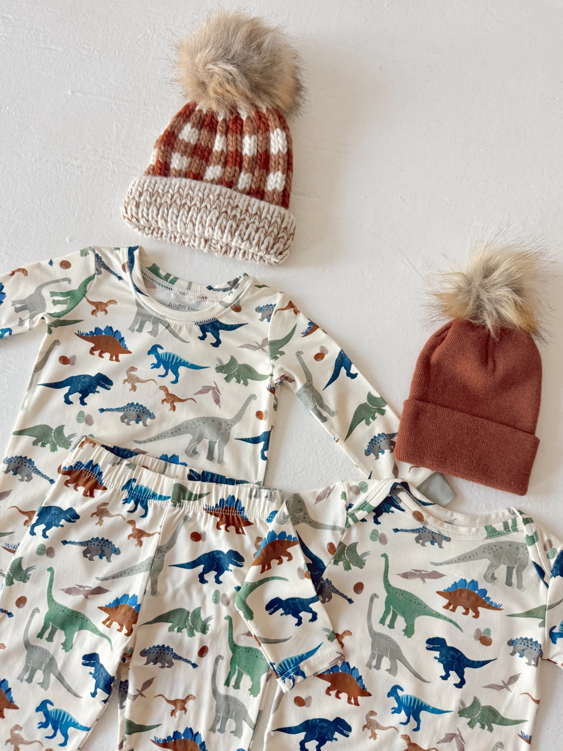 Long Sleeve Loungewear Set, Washy Dinos - Image 2