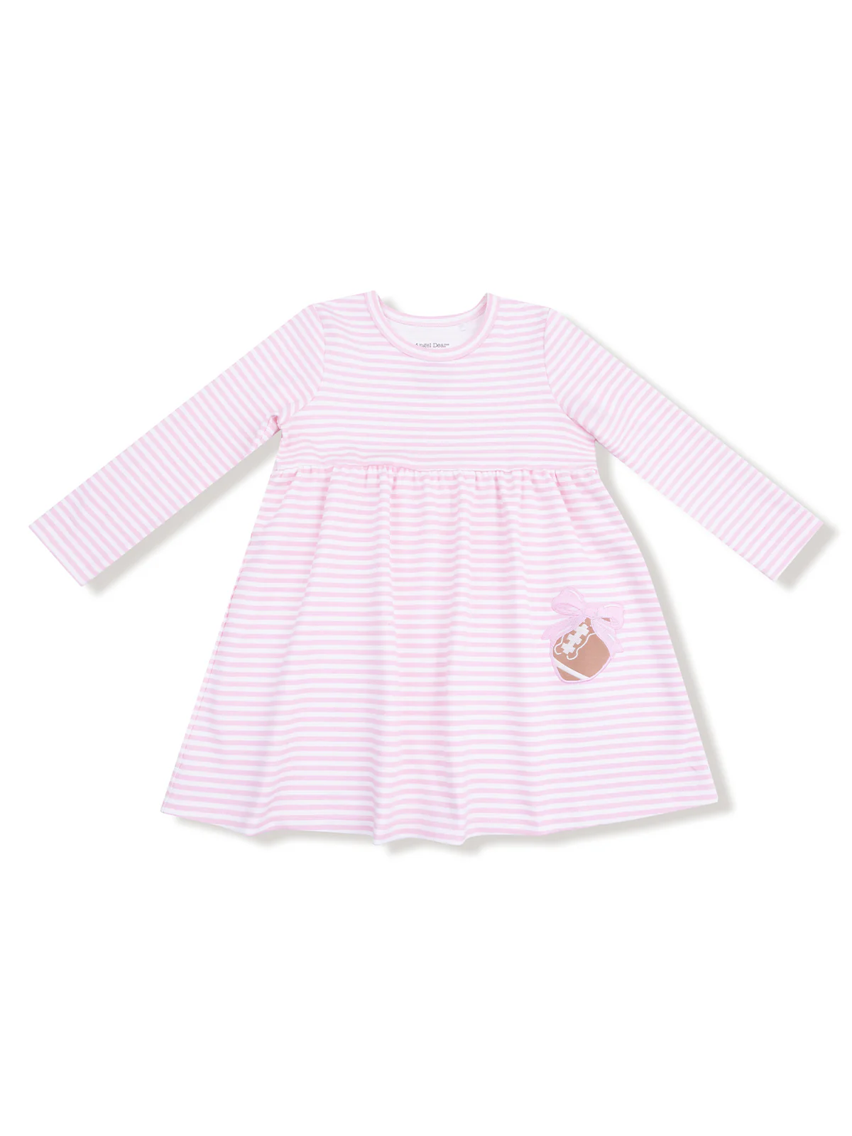 Long Sleeve Play Dress, Football Stripe