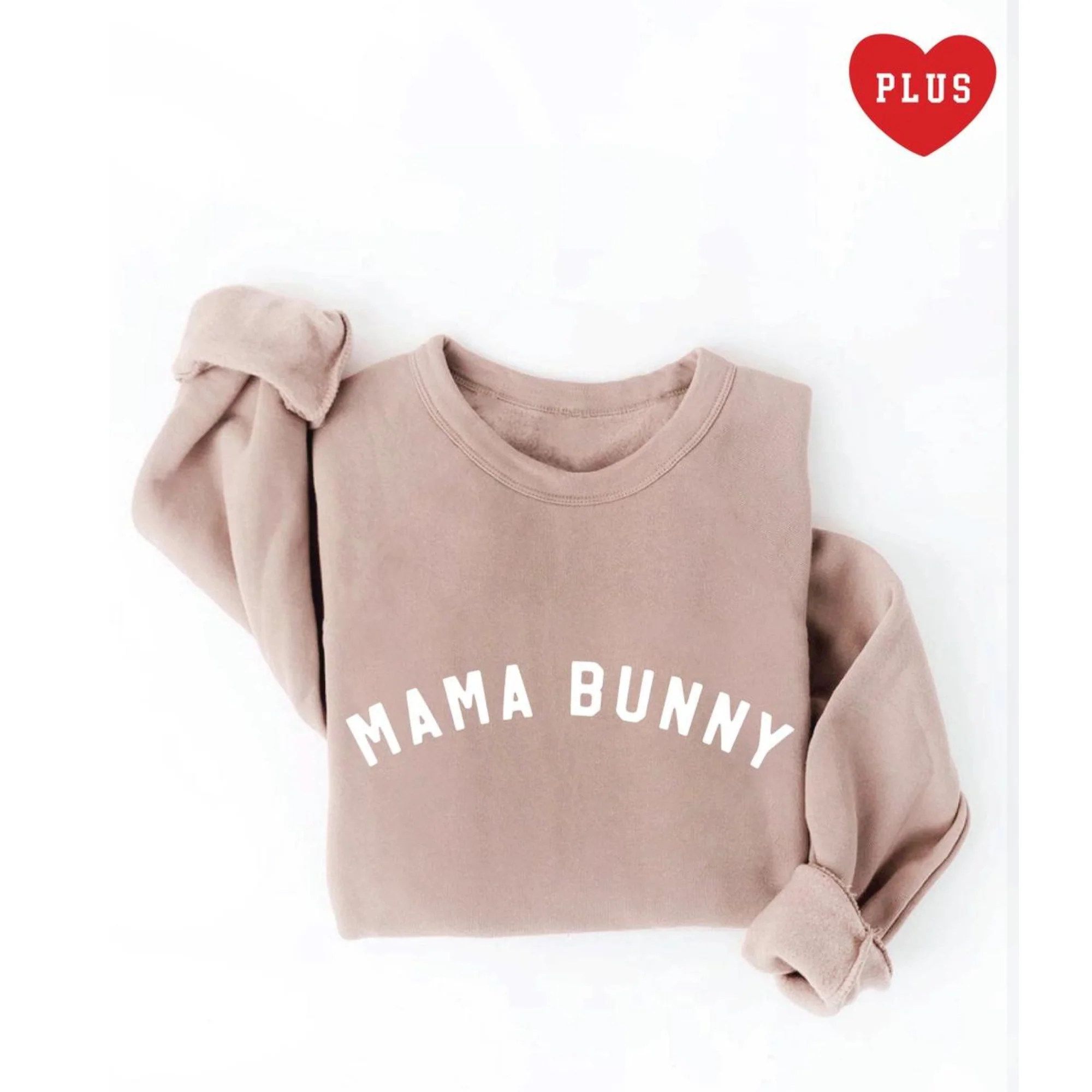 Mama Bunny Arch Women's Graphic Fleece Sweatshirt, Tan - Image 2
