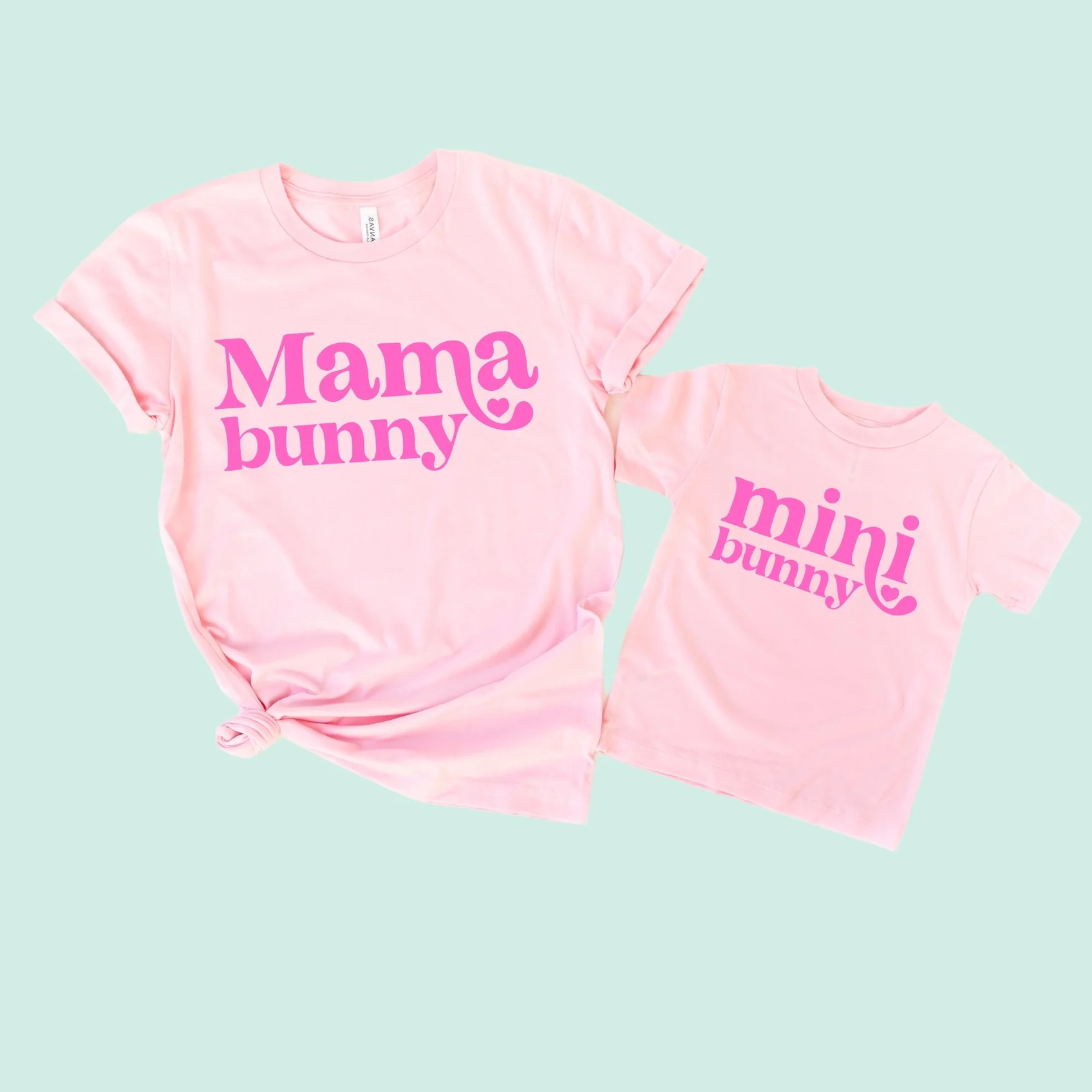 Mama Bunny Women's Easter Graphic Tee, Pink - Image 2