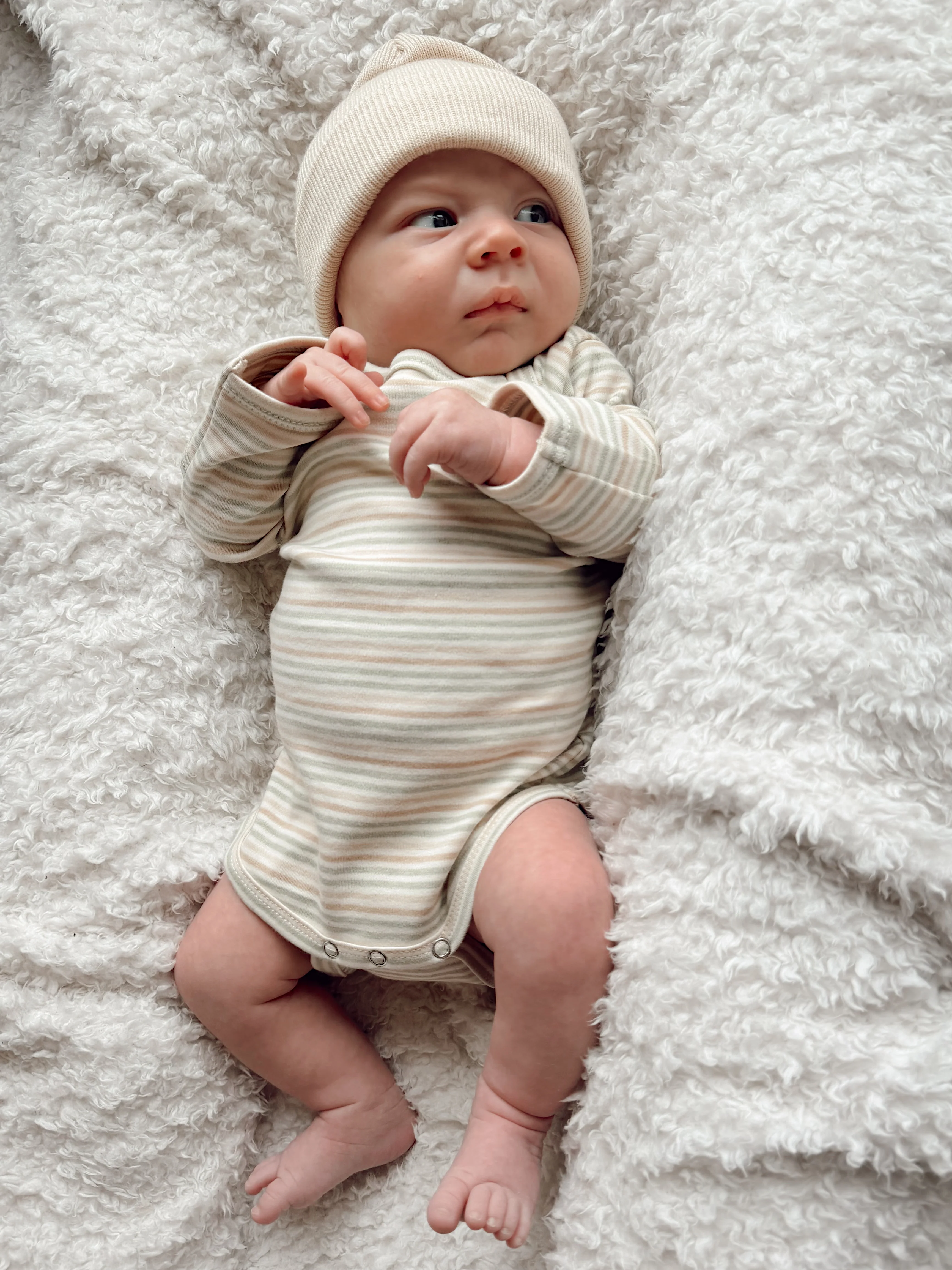 Multi Stripe / Organic Long Sleeve Bodysuit