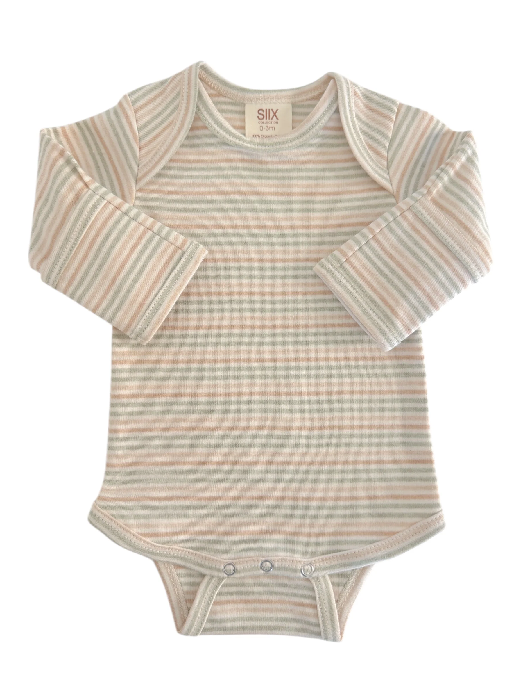 Multi Stripe / Organic Long Sleeve Bodysuit - Image 2