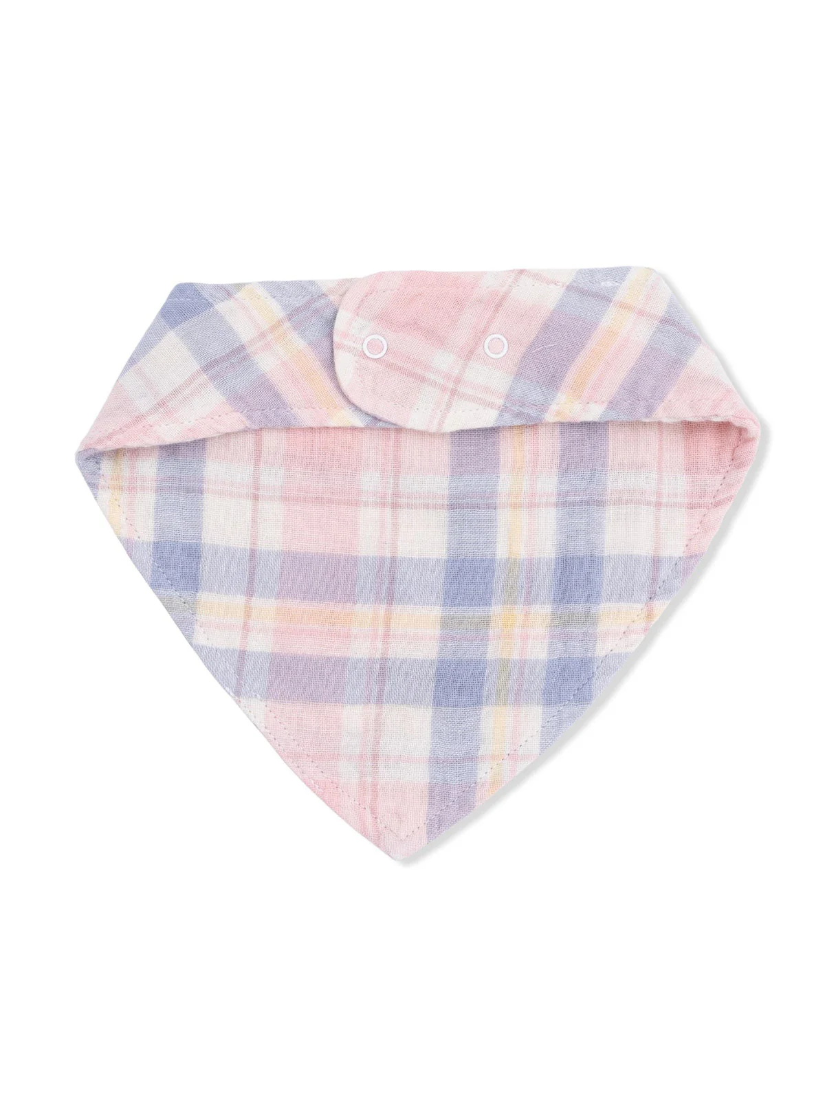 Muslin Bandana Bib, Dusty Plaid - Image 2