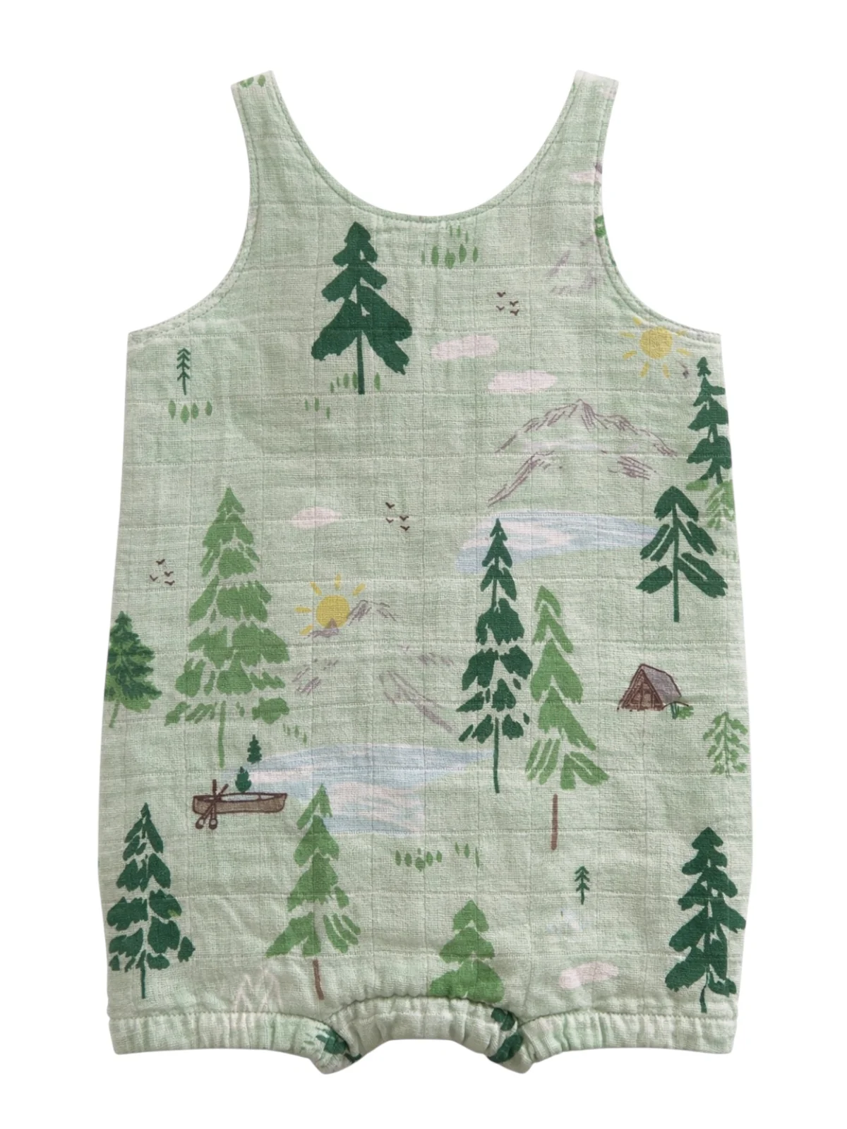 Muslin Overall Shortie, Mountain Cabin - Image 3