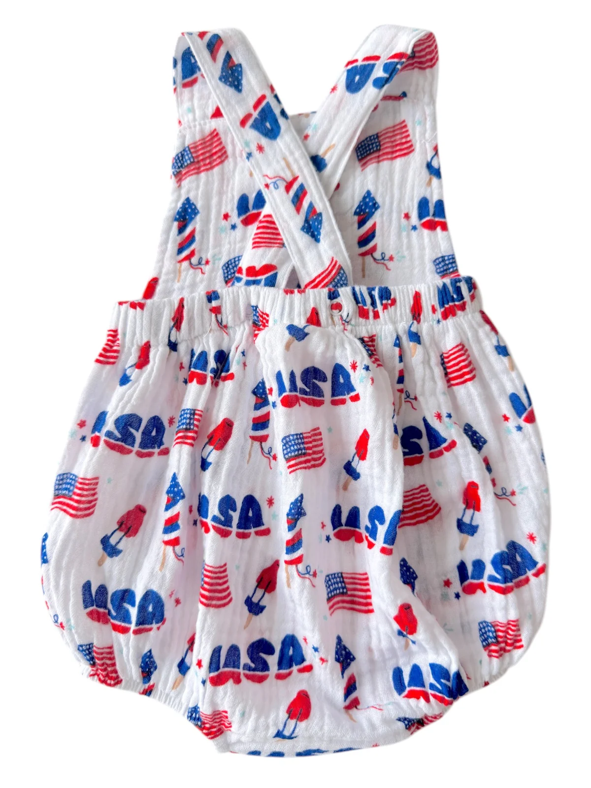 Muslin Retro Sunsuit, 4th of July - Image 4