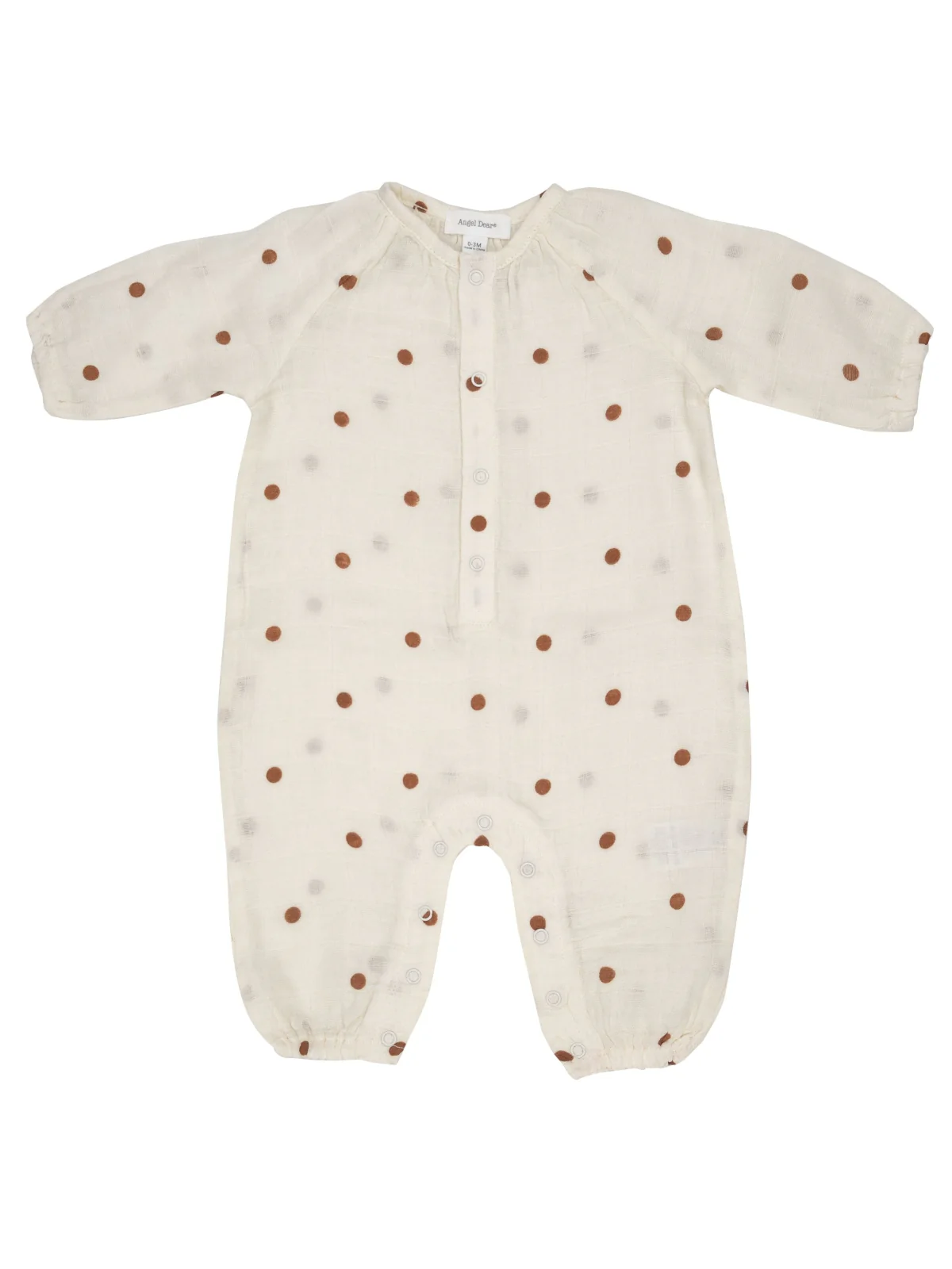 Muslin Romper, Cashew Polka Dot - Image 2