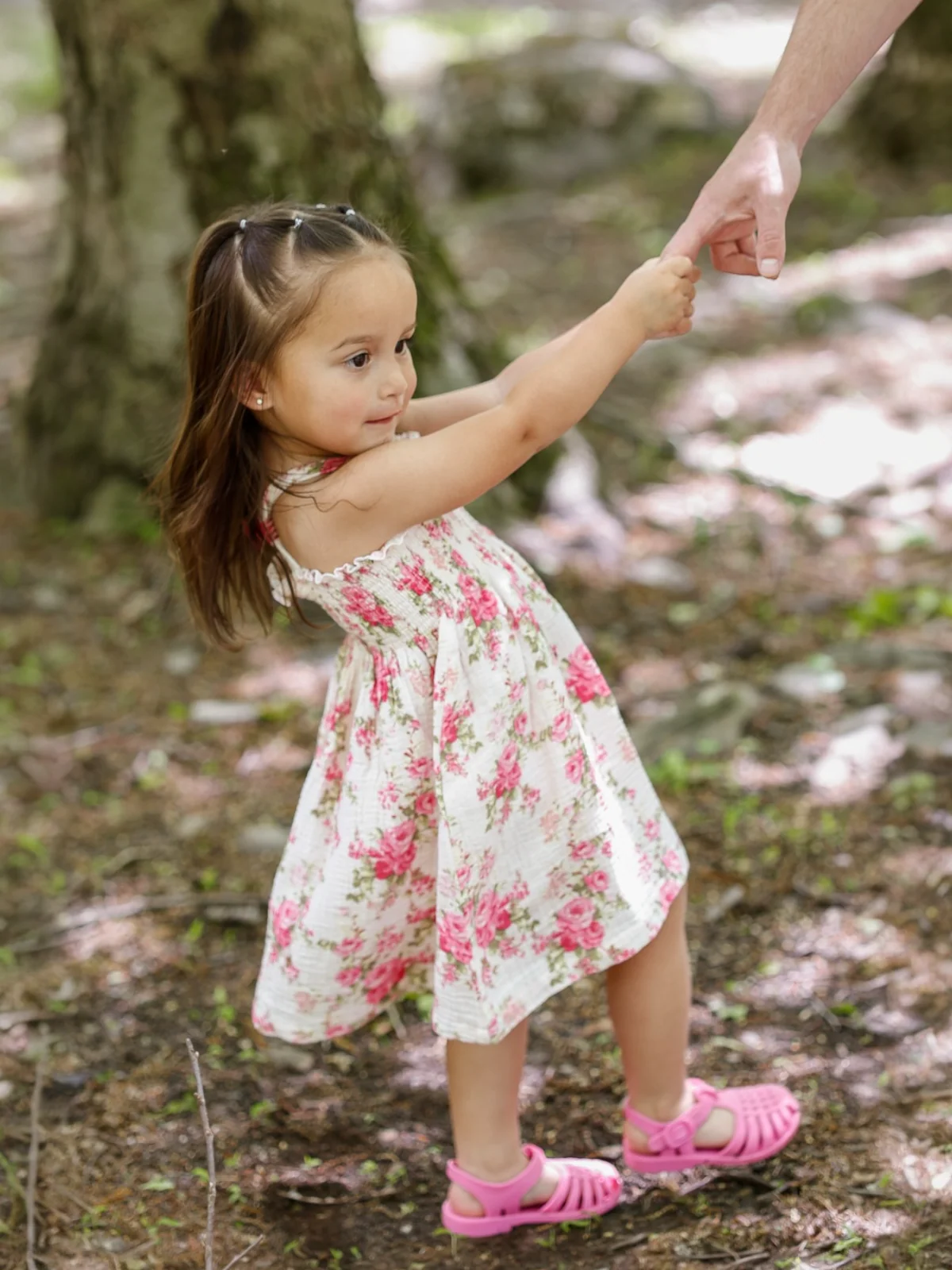 Muslin Smocked Tube Dress, Country Daydream - Image 3