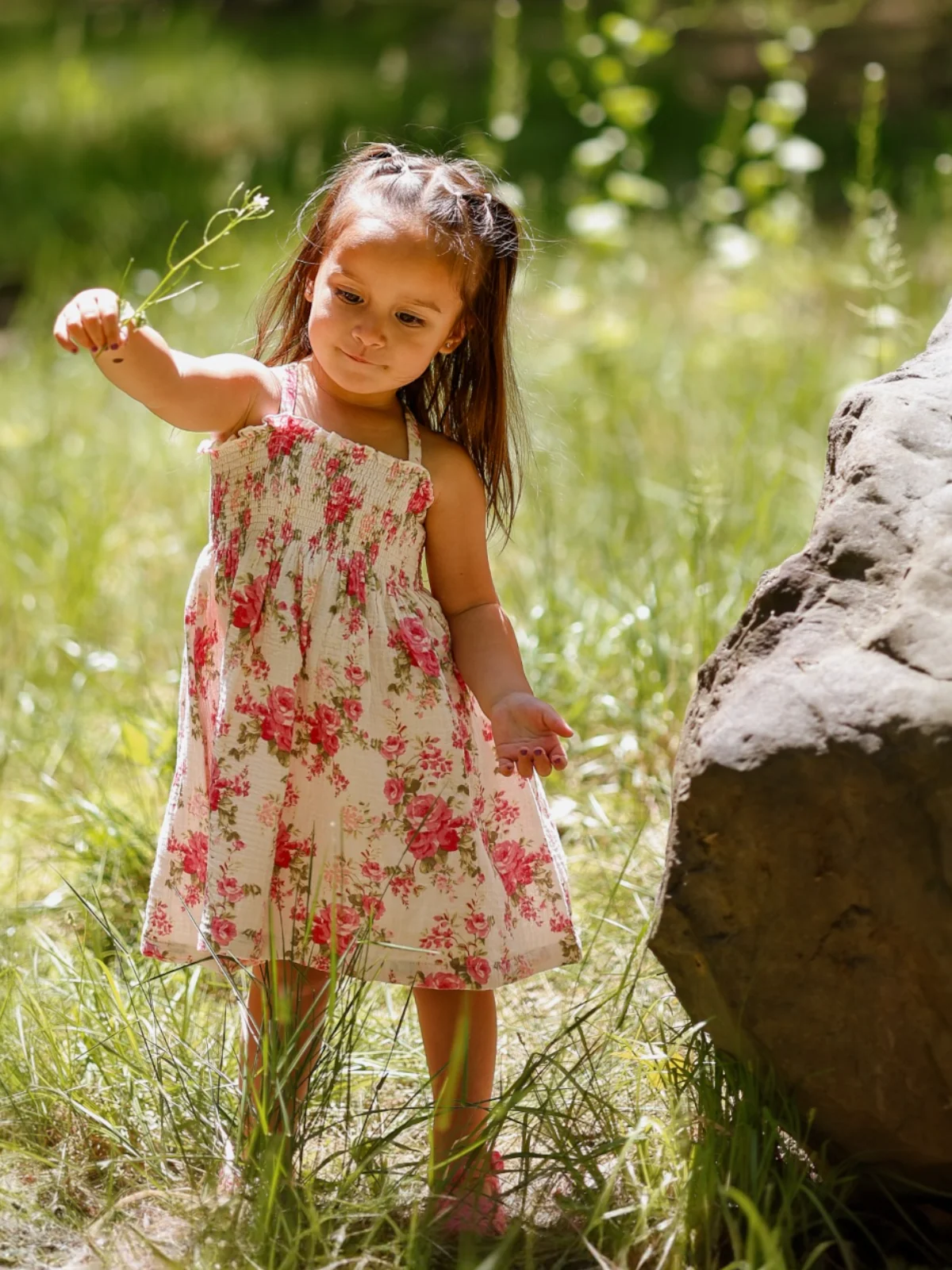 Muslin Smocked Tube Dress, Country Daydream - Image 5