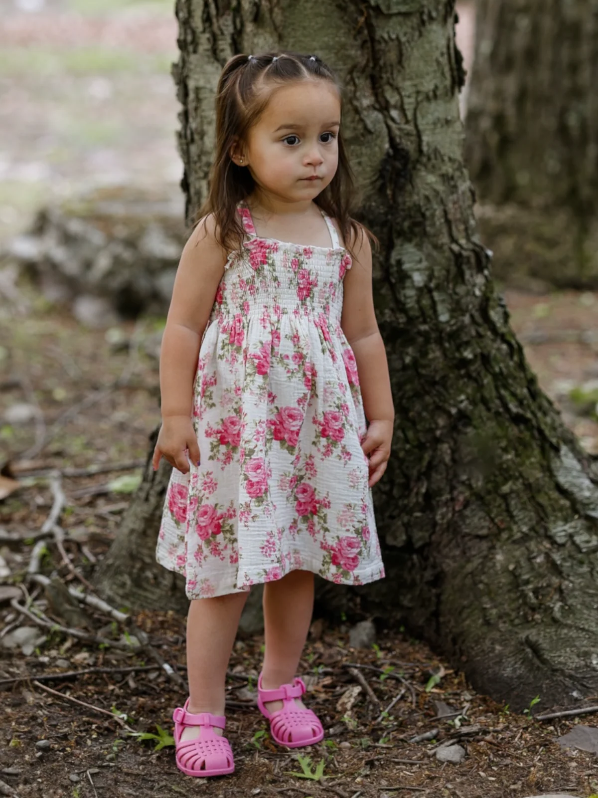 Muslin Smocked Tube Dress, Country Daydream - Image 6